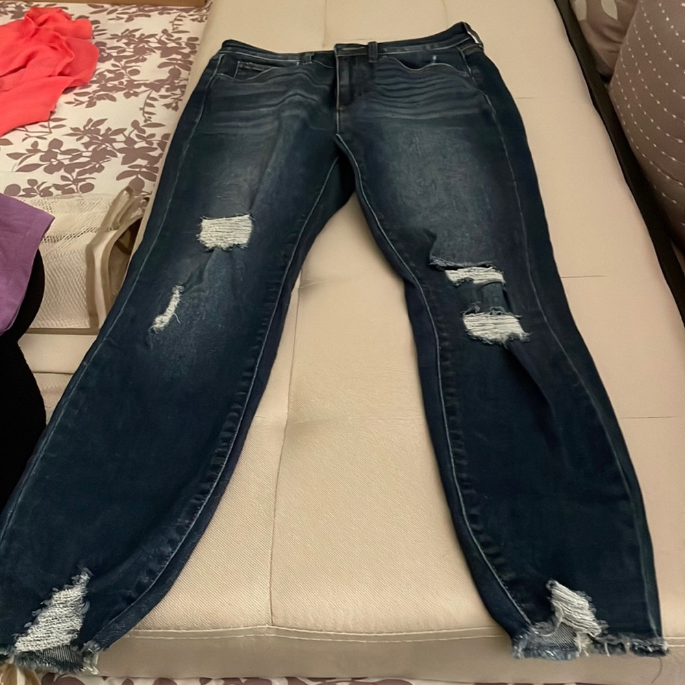 Distressed jeans